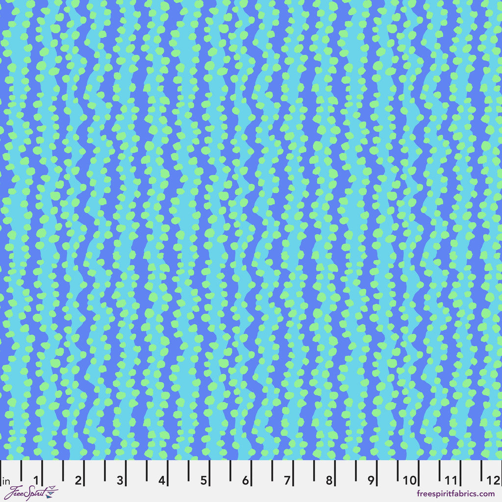 KFC Small Bubble Stripe AQUA PWBM097 Feb 2025 Priced per 25cm