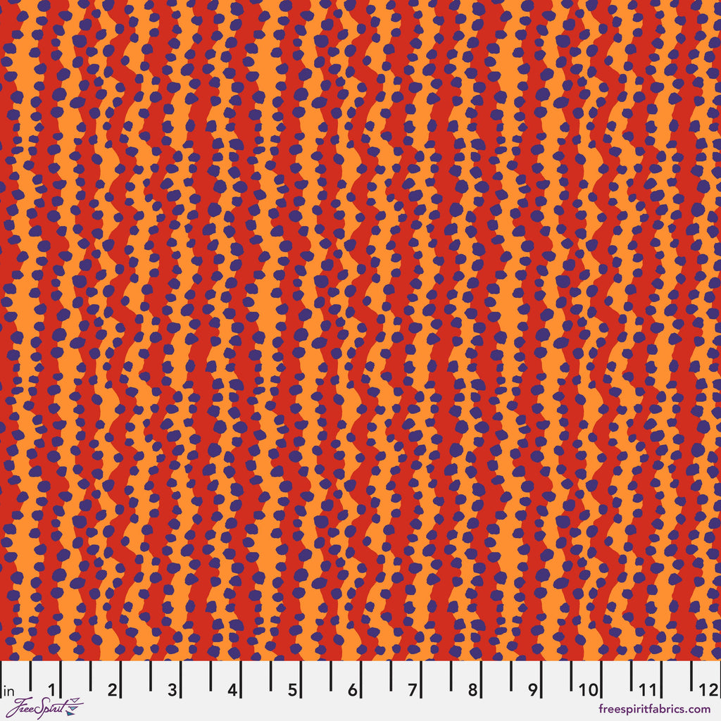 KFC Small Bubble Stripe RED PWBM097 Feb 2025 Priced per 25cm