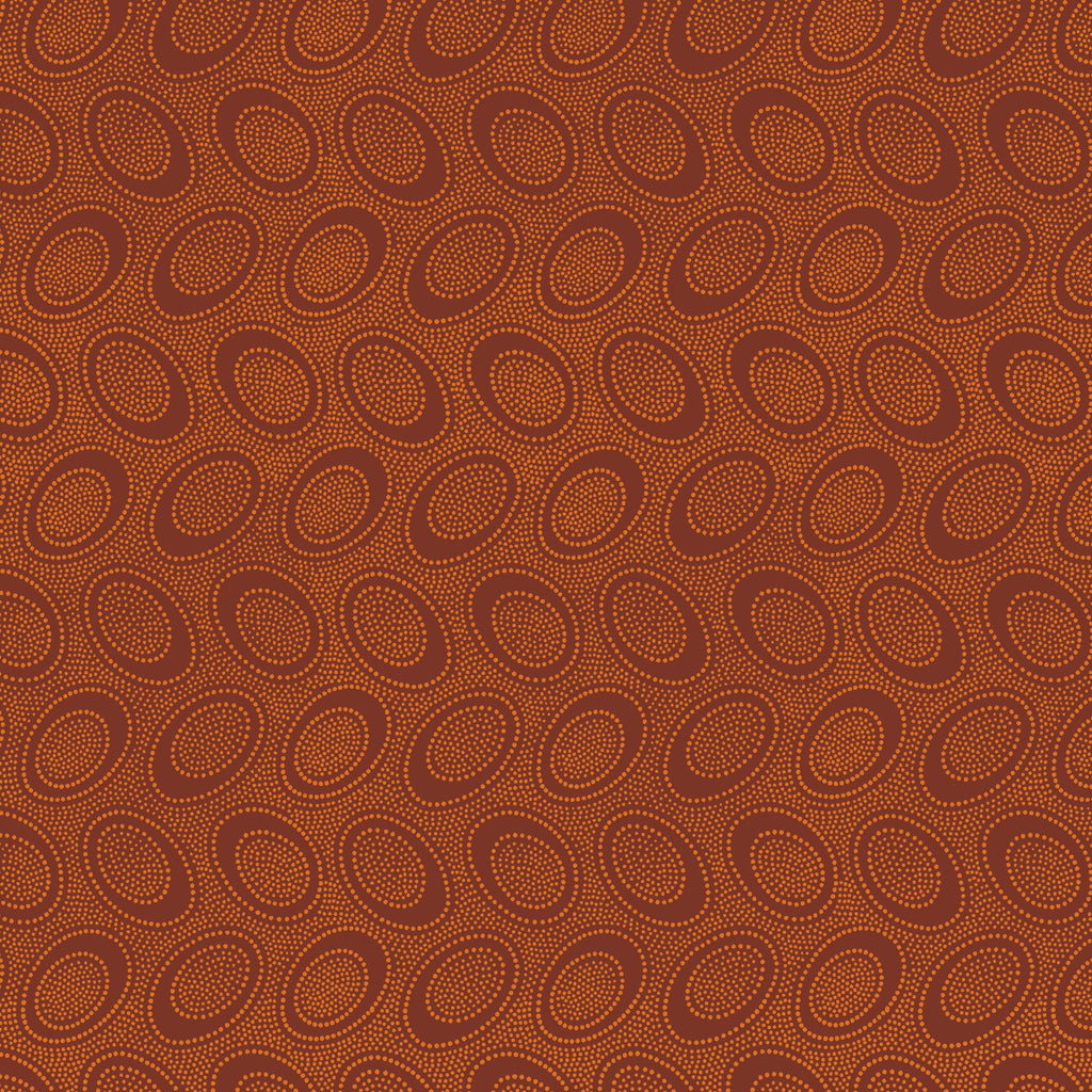 KFC Aboriginal Dot PUMPKIN PWGP071.Priced per 25cm