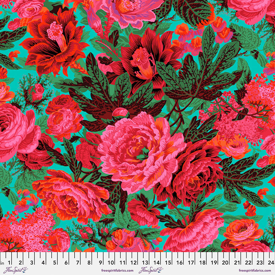 KFC Floral Burst MAROON PWPJ029.Priced per 25cm