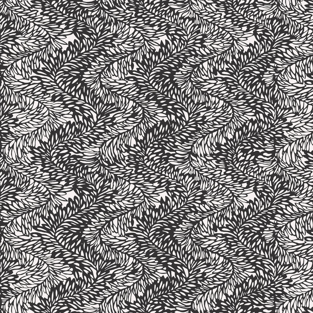 COTTAGE GARDEN Trailing Vines BLACK PWSL140 by Philip Jacobs SNOW LEOPARD) Priced per 25cm