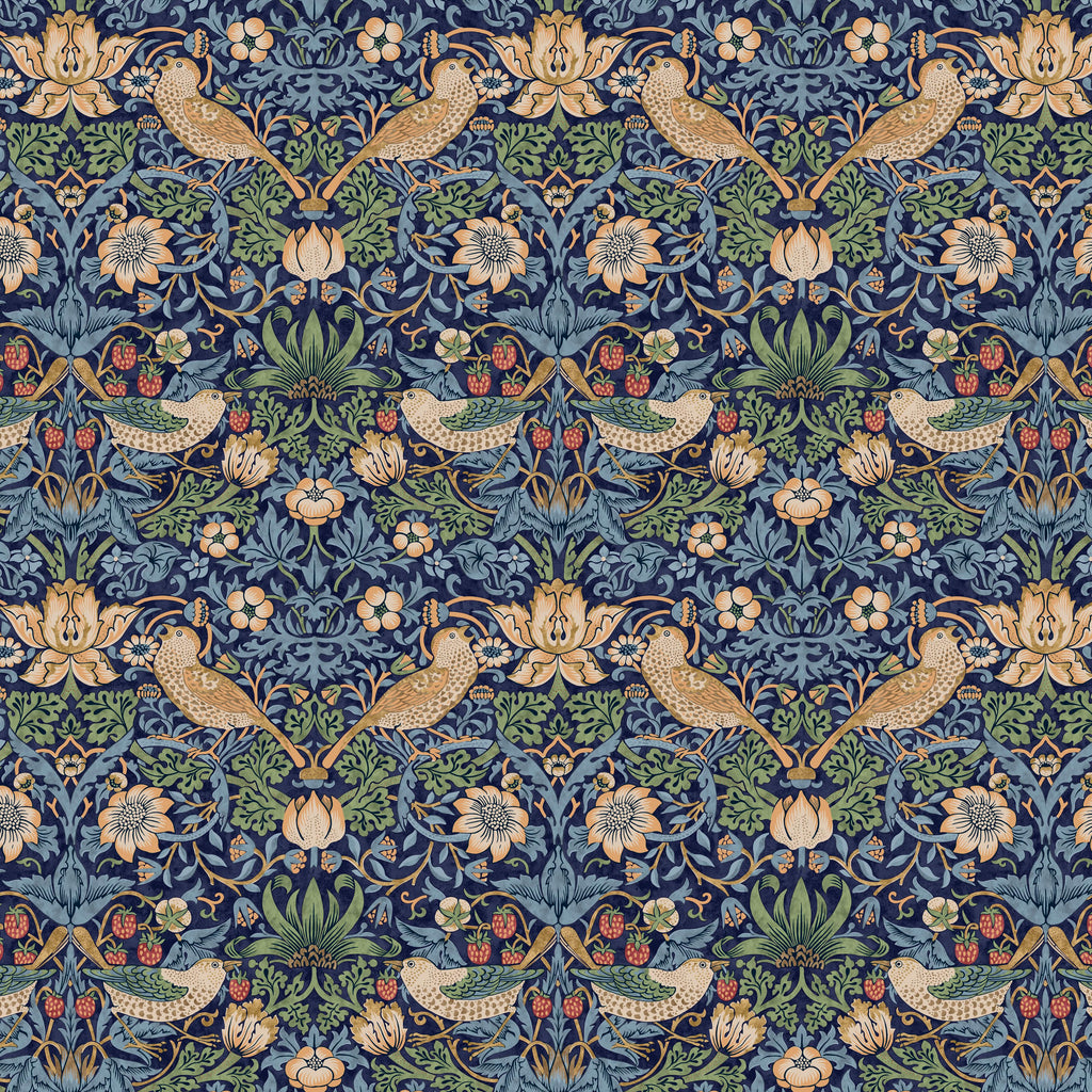 **Strawberry Thief QBWM009.MULTI WIDEBACK by William Morris