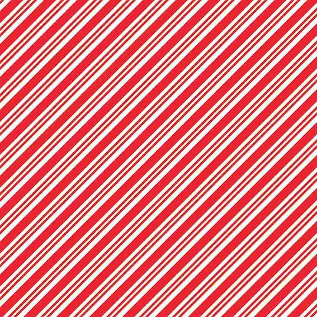 Marcus Fabrics NAUGHTY ELVES Candy Stripe RED R590348D.Priced per 25 Cm.