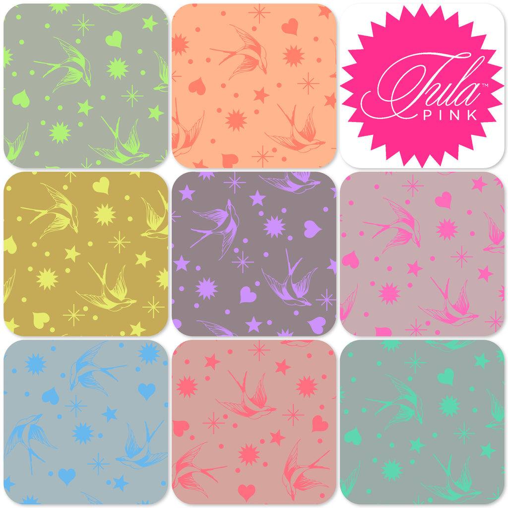 *#True Colors - Fairy Flakes Neon by Tula Pink - One Metre bundle Fairy Flakes