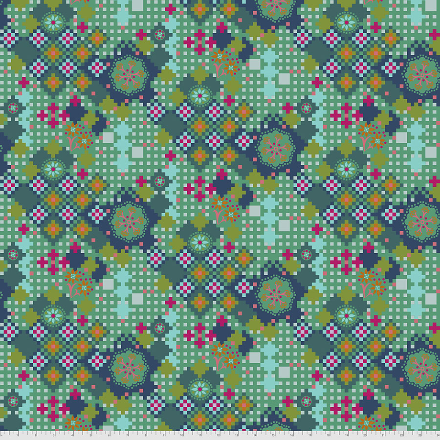 Love Always AM - Postage Due JADE by Anna Maria Horner PWAH068.Priced per 25cm