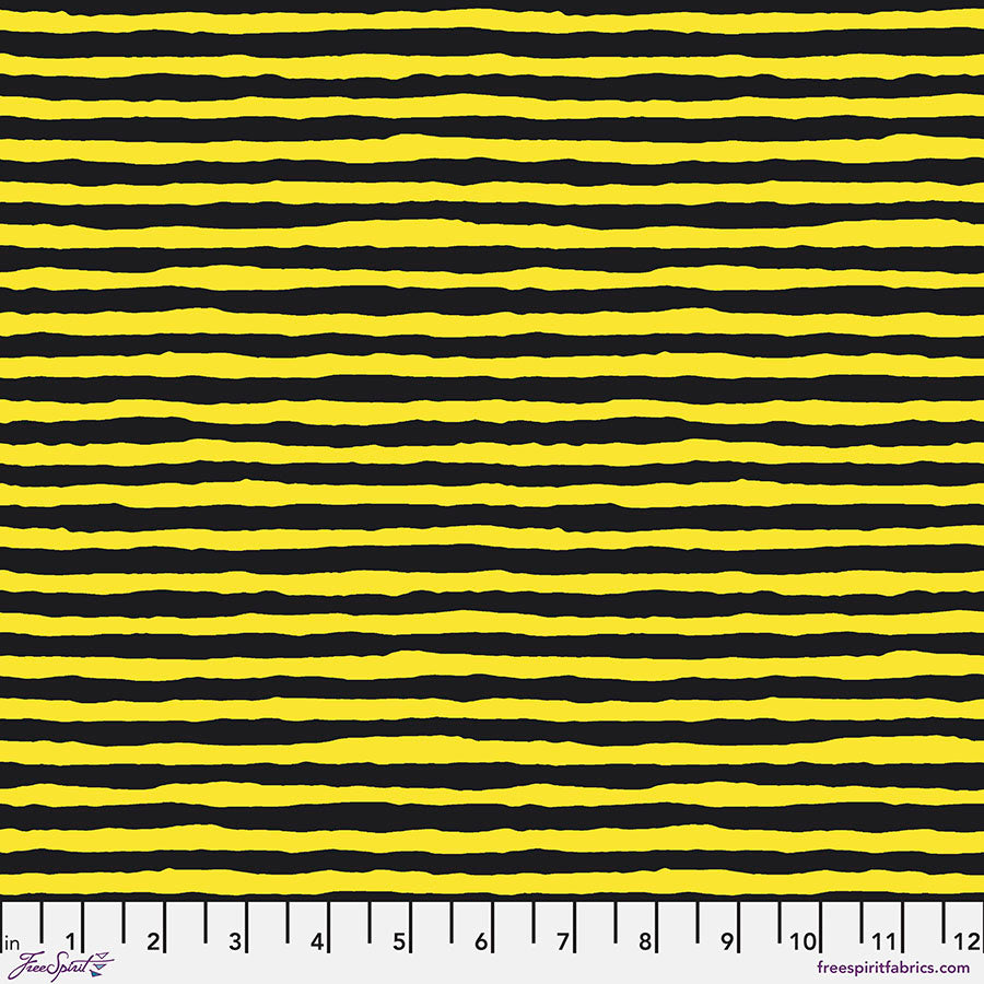 KFC Comb Stripe YELLOW PWBM084*LAST CHANCE Priced per 25cm
