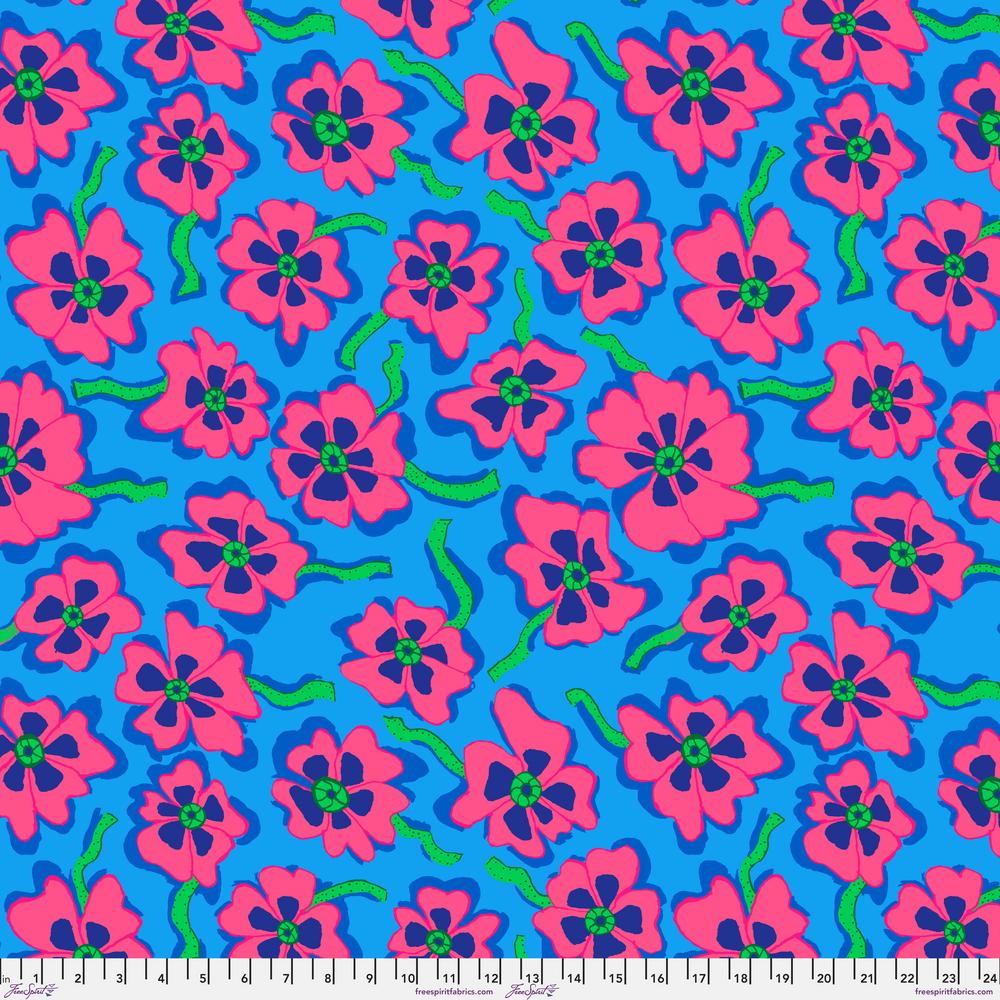 KFC Camo Flower BLUE PWBM088.*LAST CHANCE Priced per 25cm
