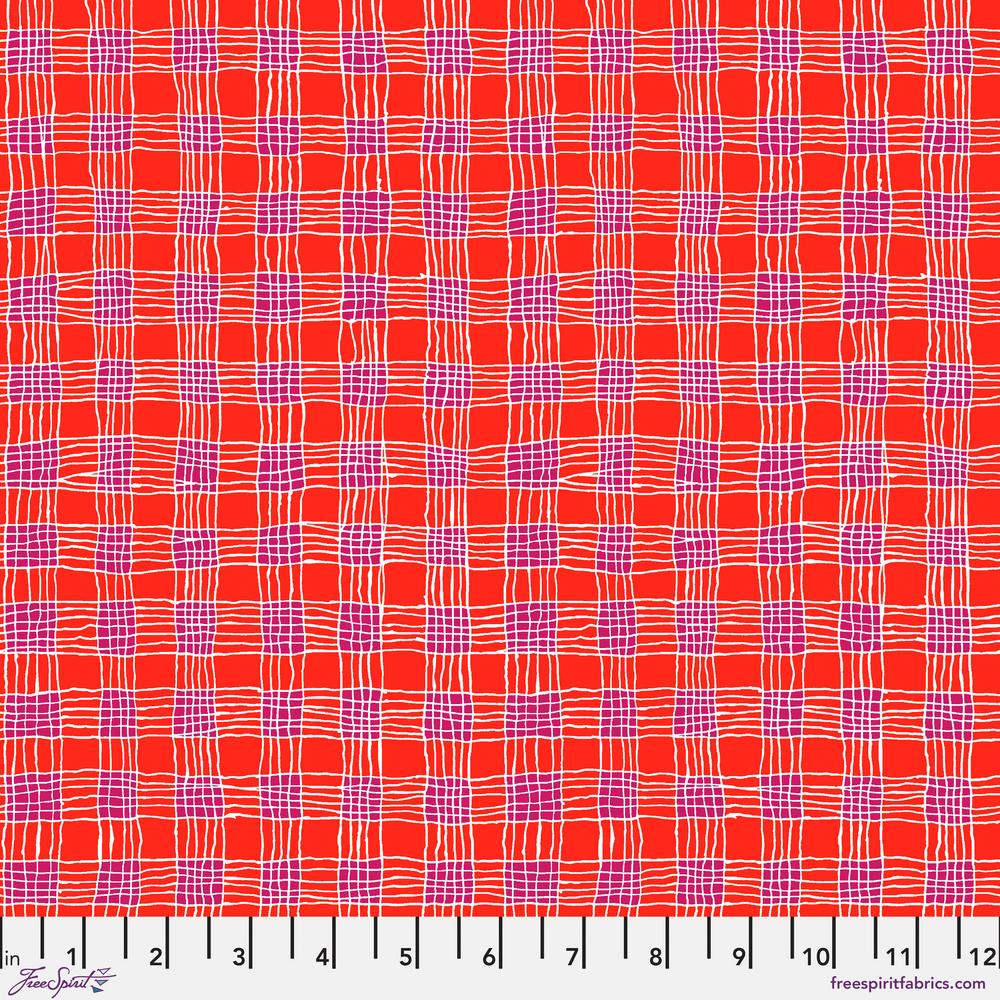 KFC Gingham RED PWBM089.Priced per 25cm
