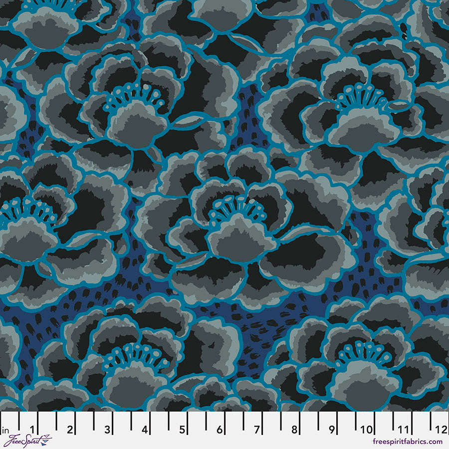 KFC Tonal Floral CHARCOAL PWGP197.Priced per 25cm