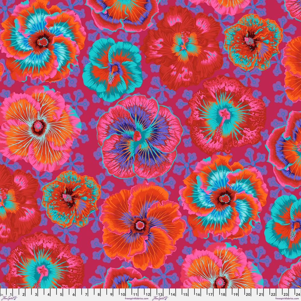 KFC Floating Hibiscus RED PWPJ122.Priced per 25cm