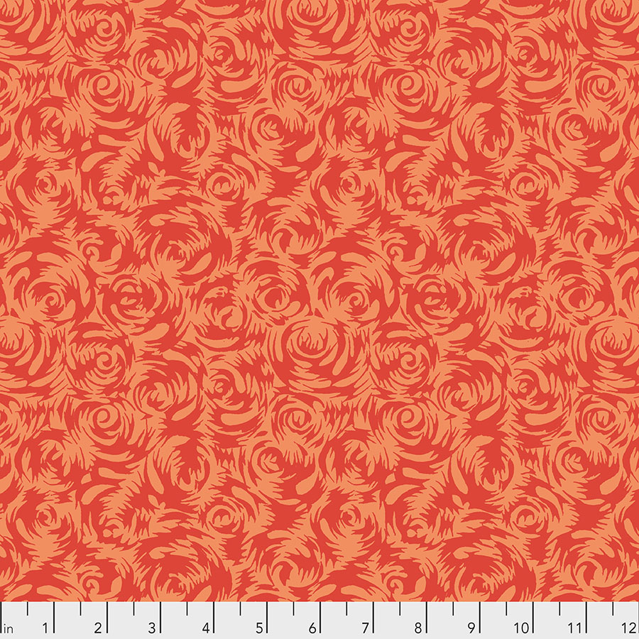 SILK ROAD Persian Rose in Orange PWSL090 by Philip Jacobs.Priced per 25cm