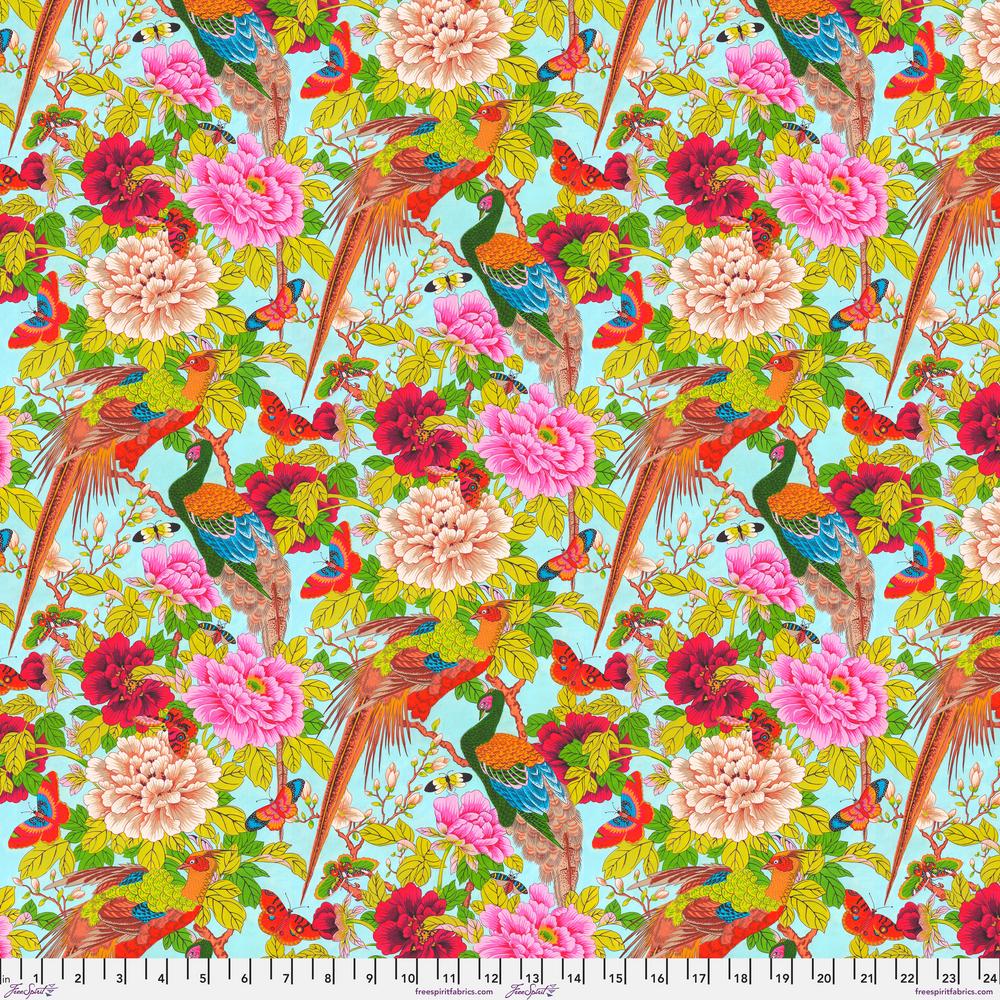 TEMPLE GARDEN Pheasants and Butterflies - PWSL120.MULTI by Philip Jacobs.Priced per 25cm