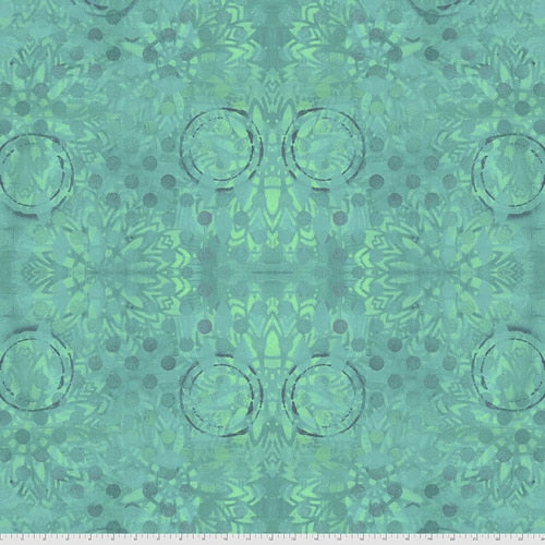 PIZZAZZ by Sue Penn PWSP026 Medallions Aquamarine.Priced per 25cm