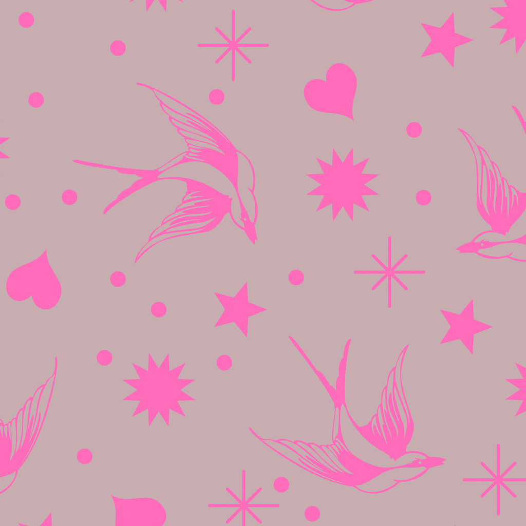 True Colors Fairy Flakes Neon COSMIC PWTP.157 by Tula Pink.Priced per 25cm