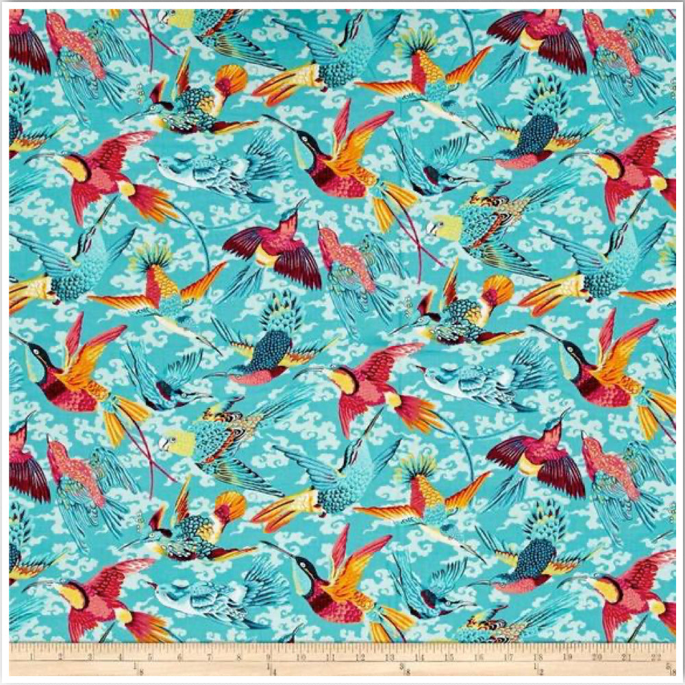 NATURAL WORLD Tropical Birds PWSL040.Tropical by Philip Jacobs.Priced per 25cm