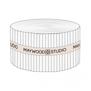 *!Maywood ST-MASSOL-UW - STRIPS SOLITAIRE ULTRA WHITE40 Strips (Jelly Roll)