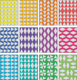 Clay Court Quilt Pattern: Paper Pattern