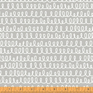 Windham - BOUNCE Squiggle Grey 51058-5.Priced per 25 Cm.