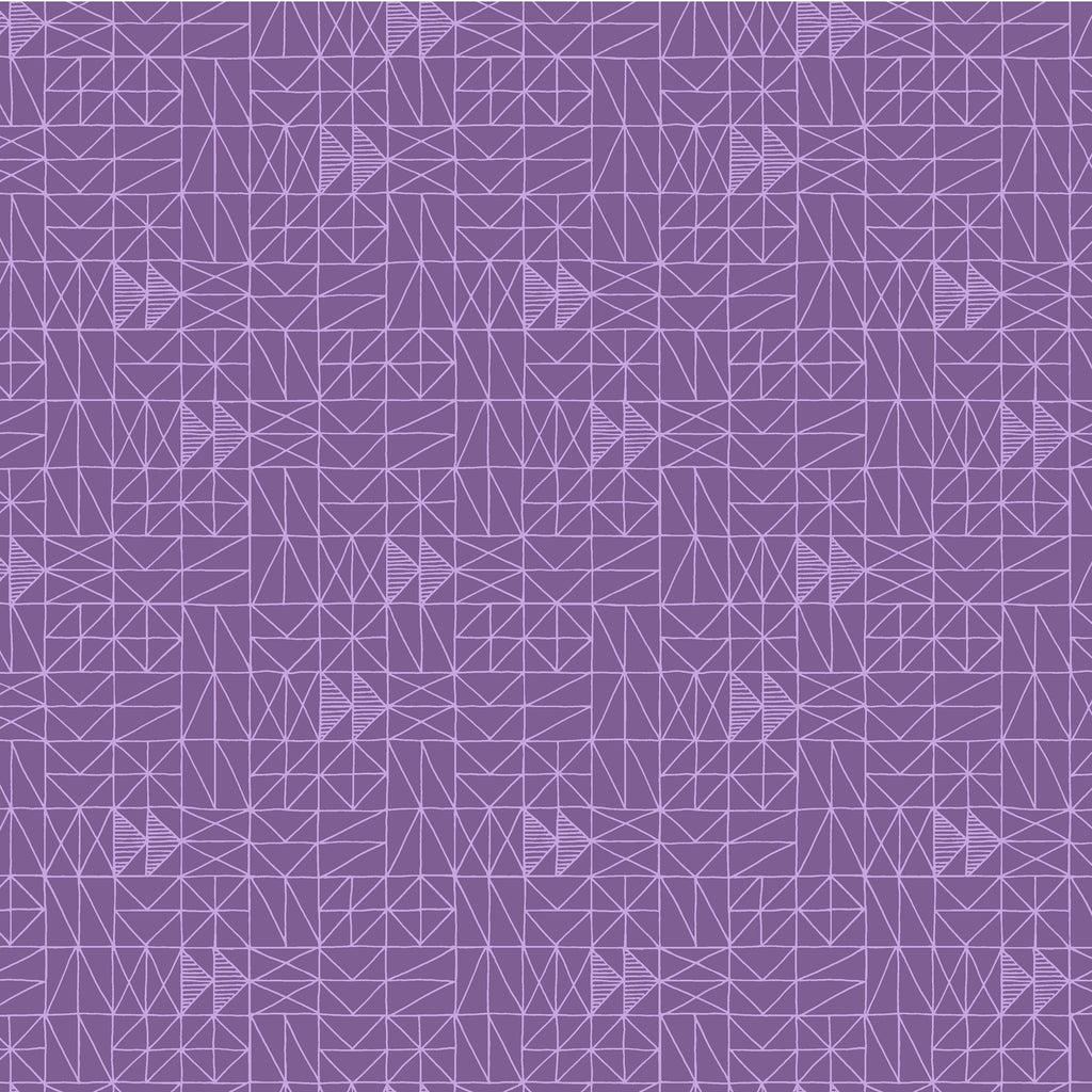 Windham Foundation 2 Cotton Patchwork 54639-14 Purple.Priced per 25 Cm.