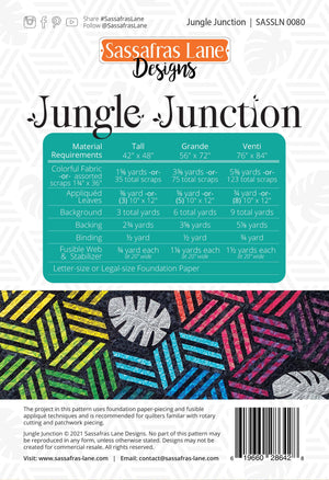 Jungle Junction Quilt Pattern: Paper Pattern