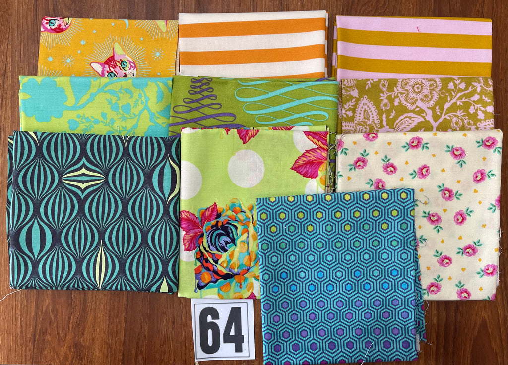 Tula Pink Fat Quarter Bundle - 10 Metric Fat Quarters 64