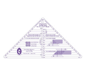 Marti Michell - Diagonal Set Full Triangle Ruler Small (for 2 ½" - 10" blocks)  8105 50% off