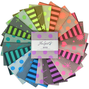 *True Colors Neon Inks - 5" Charm Squares Designed by Tula Pink