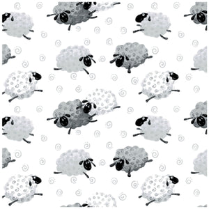 Lewe The Ewe Leaping Sheep GREY by Susy Bee SB20052-170 .Priced per 25cm