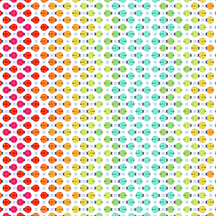 TRUE COLORS MINKY Painted Ladies (Ladybugs) MKTP006.GLOW.Priced per 50cm