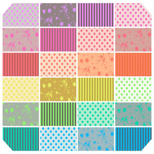 "True Colors Neon Inks - 10" Charm Squares (Layer Cake) Designed by Tula Pink