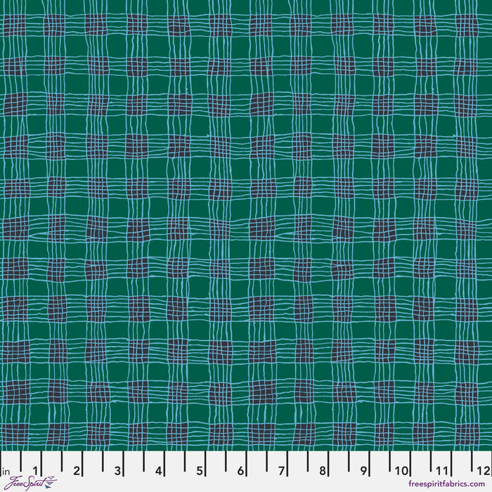 KFC Gingham AQUA PWBM089 Feb 2025 Priced per 25cm