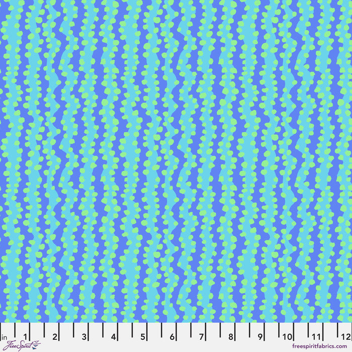 KFC Small Bubble Stripe AQUA PWBM097 Feb 2025  Priced per 25cm