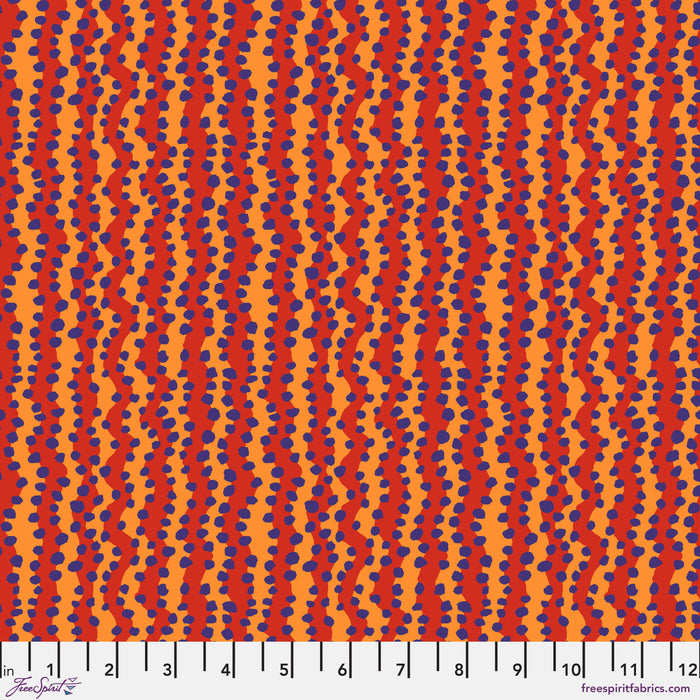KFC Small Bubble Stripe RED PWBM097 Feb 2025  Priced per 25cm