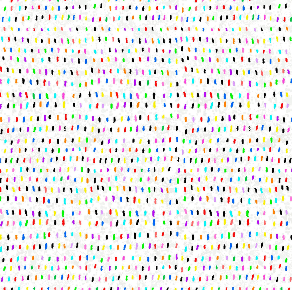 Pattern of colorful horizontal lines on a white background