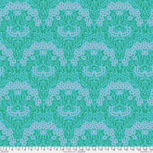 Kaffe & Morris & Co Michaelmas Daisy AQUA PWKW007 Priced per 25cm