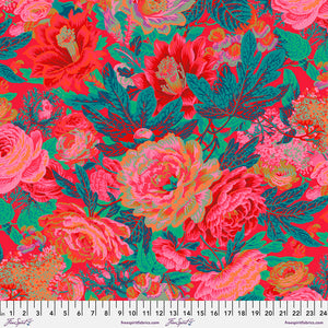 KFC Floral Burst RED.Priced per 25cm