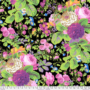 *REMNANT KFC Gradi Floral CONSTRAST PWPJ053 - 1.35 Metres