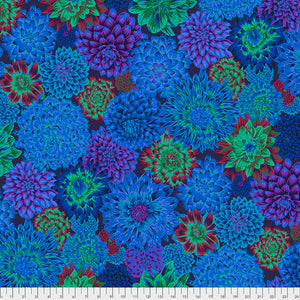 KFC Dancing Dahlias BLUE PWPJ101.Priced per 25cm *LAST CHANCE*