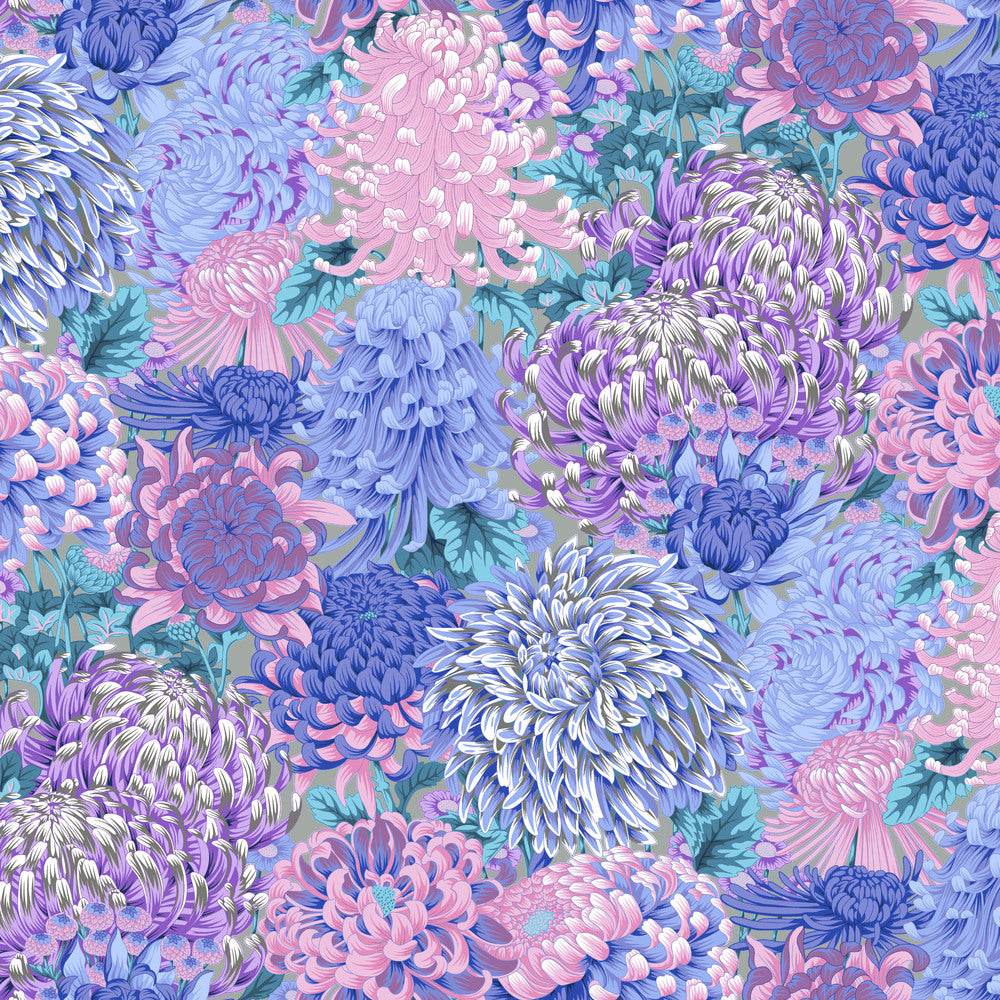 KFC Hokusai's Mum GREY PWPJ107 Priced per 25cm