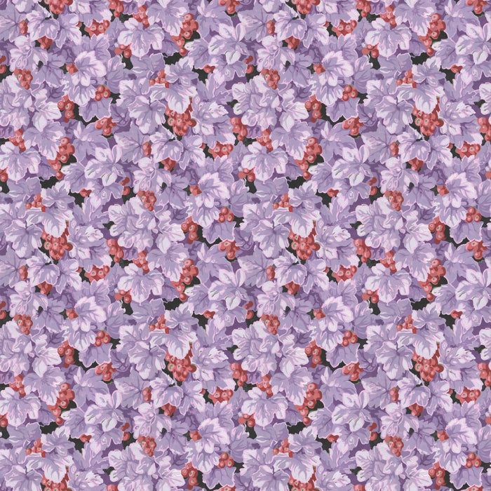 COTTAGE GARDEN Grape Vine PURPLE PWSL133 by Philip Jacobs.Priced per 25cm