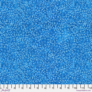 COTTAGE GARDEN Chrysanthemum Carpet BLUE PWSL142 by Philip Jacobs.Priced per 25cm