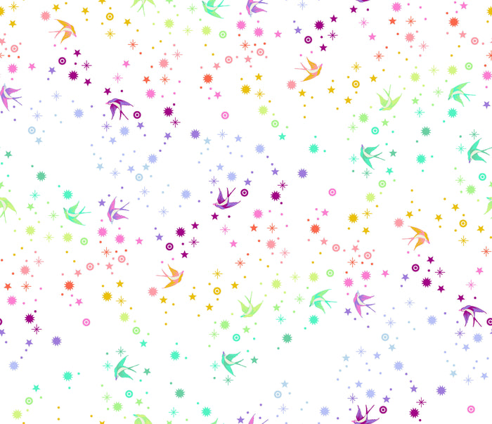 True Colors Fairy Dust WHITE PWTP133 by Tula Pink.Priced per 25cm