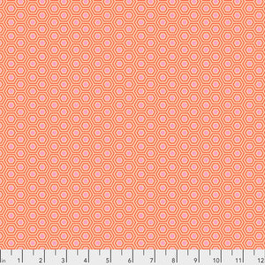 True Colors Hexy Peach Blossom PWTP150 by Tula Pink.Priced per 25cm