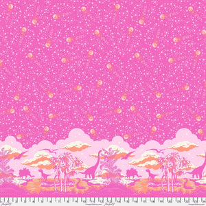 ROAR Meteor Showers (Border Print) PWTP226.BLUSH.Priced per 25cm