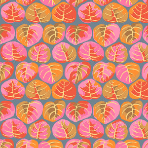**KFC Palm Leaves PINK  WIDEBACK -  QBGP010.Priced per 50 cm