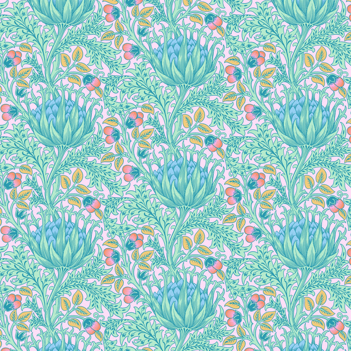 Kaffe & Morris & Co Artichoke LAVENDER QBKW001 WIDEBACK  Priced per 50 cm