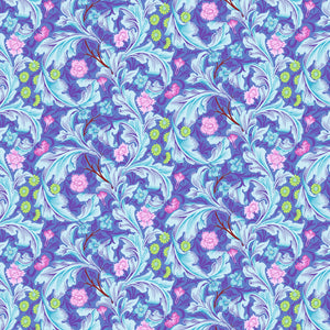 Kaffe & Morris & Co Leicester COBALT QBKW002 WIDEBACK  Priced per 50 cm