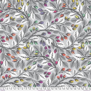 **Pre Order Tula Pink GRAYWORK QBTP019.FOG Best Buds 108" WIDEBACK in  Priced per 50 cm - due Nov/Dec