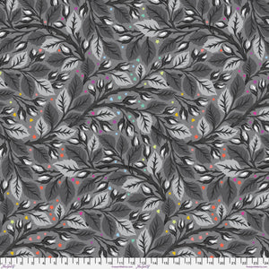 **Pre Order Tula Pink GRAYWORK QBTP019.SHADOW Best Buds 108" WIDEBACK   Priced per 50 cm due Nov/Dec
