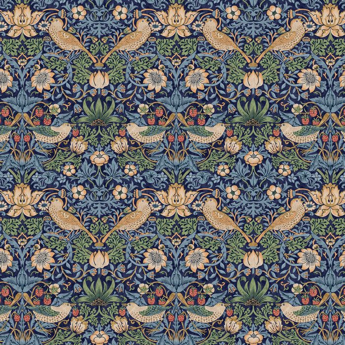 **Strawberry Thief QBWM009.MULTI WIDEBACK by William Morris
